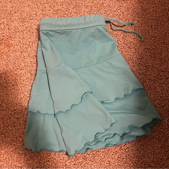 Womens Athleta Size Small Swing Skirt Light Blue Ruffle - Picture 5 of 5